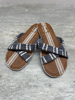 Keds Brown and White Slip-On Shoe